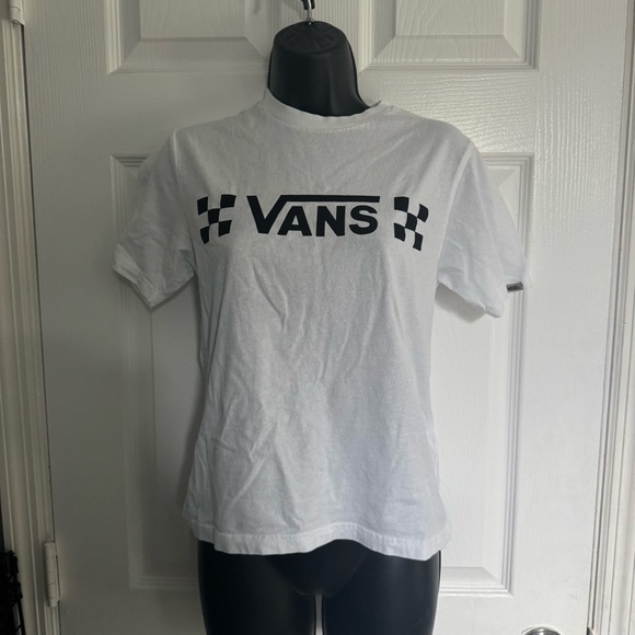 Vans Other - Vans youth White Tee with Black Checkered Logo - size M